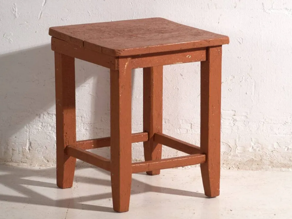 Tables de chevet anciennes en bois de pin – Europe centrale, vers 1940 #6