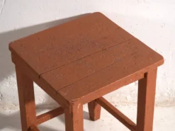 Tables de chevet anciennes en bois de pin – Europe centrale, vers 1940 #6