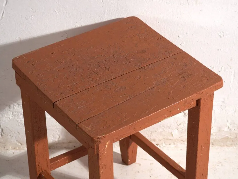 Tables de chevet anciennes en bois de pin – Europe centrale, vers 1940 #6