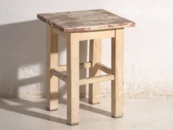 Tables de chevet anciennes en bois de pin – Europe centrale, vers 1940 #11