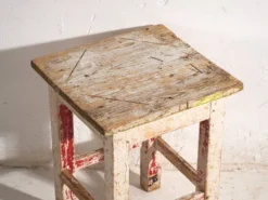 Tables de chevet anciennes en bois de pin – Europe centrale, vers 1940 #11