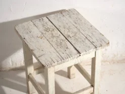 Tables de chevet anciennes en bois de pin – Europe centrale, vers 1940 #10