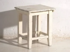 Tables de chevet anciennes en bois de pin – Europe centrale, vers 1940 #10