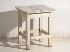 Tables de chevet anciennes en bois de pin – Europe centrale, vers 1940 #10