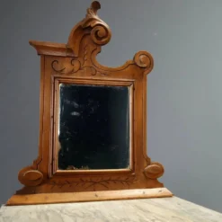 Tables de chevet anciennes en noyer avec marbre gris, Italie, XIXe siècle