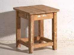 Tables de chevet anciennes en bois de pin – Europe centrale, vers 1940 #2