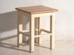 Tables de chevet anciennes en bois de pin – Europe centrale, vers 1940 #2