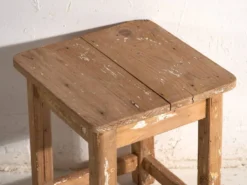 Tables de chevet anciennes en bois de pin – Europe centrale, vers 1940 #2