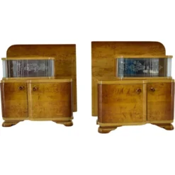 Tables de chevet Art Déco des années 1939, Tchécoslovaquie