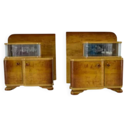 Tables de chevet Art Déco des années 1939, Tchécoslovaquie