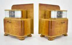 Tables de chevet Art Déco des années 1939, Tchécoslovaquie