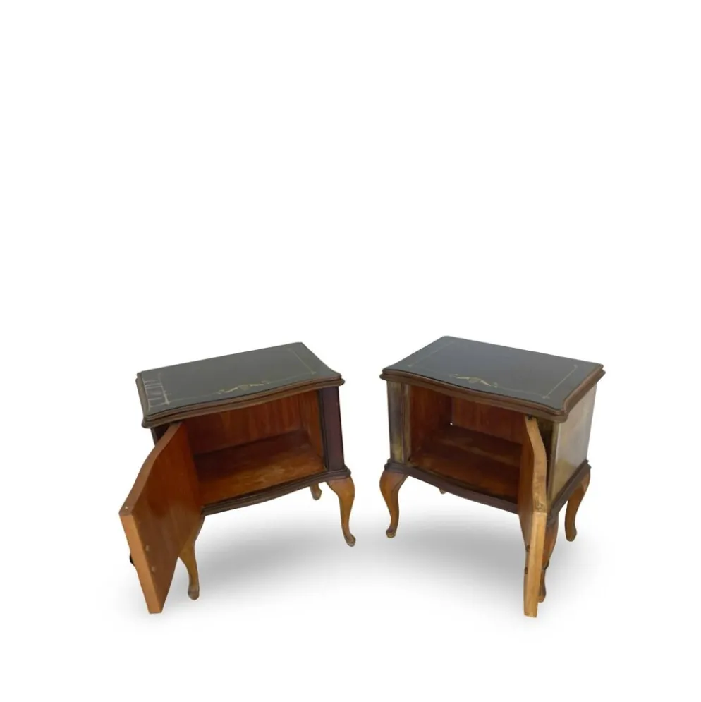Tables de chevet/commodes Chippendale italiennes, années 1940/1950.