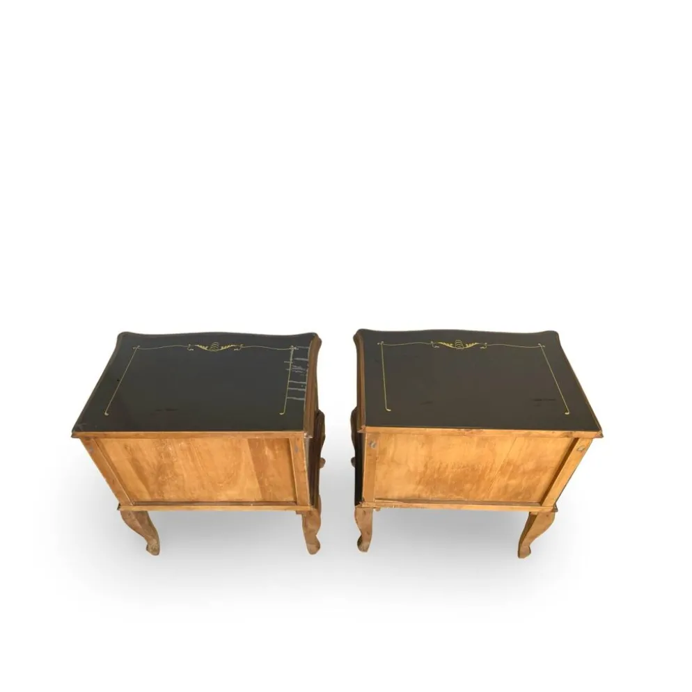 Tables de chevet/commodes Chippendale italiennes, années 1940/1950.