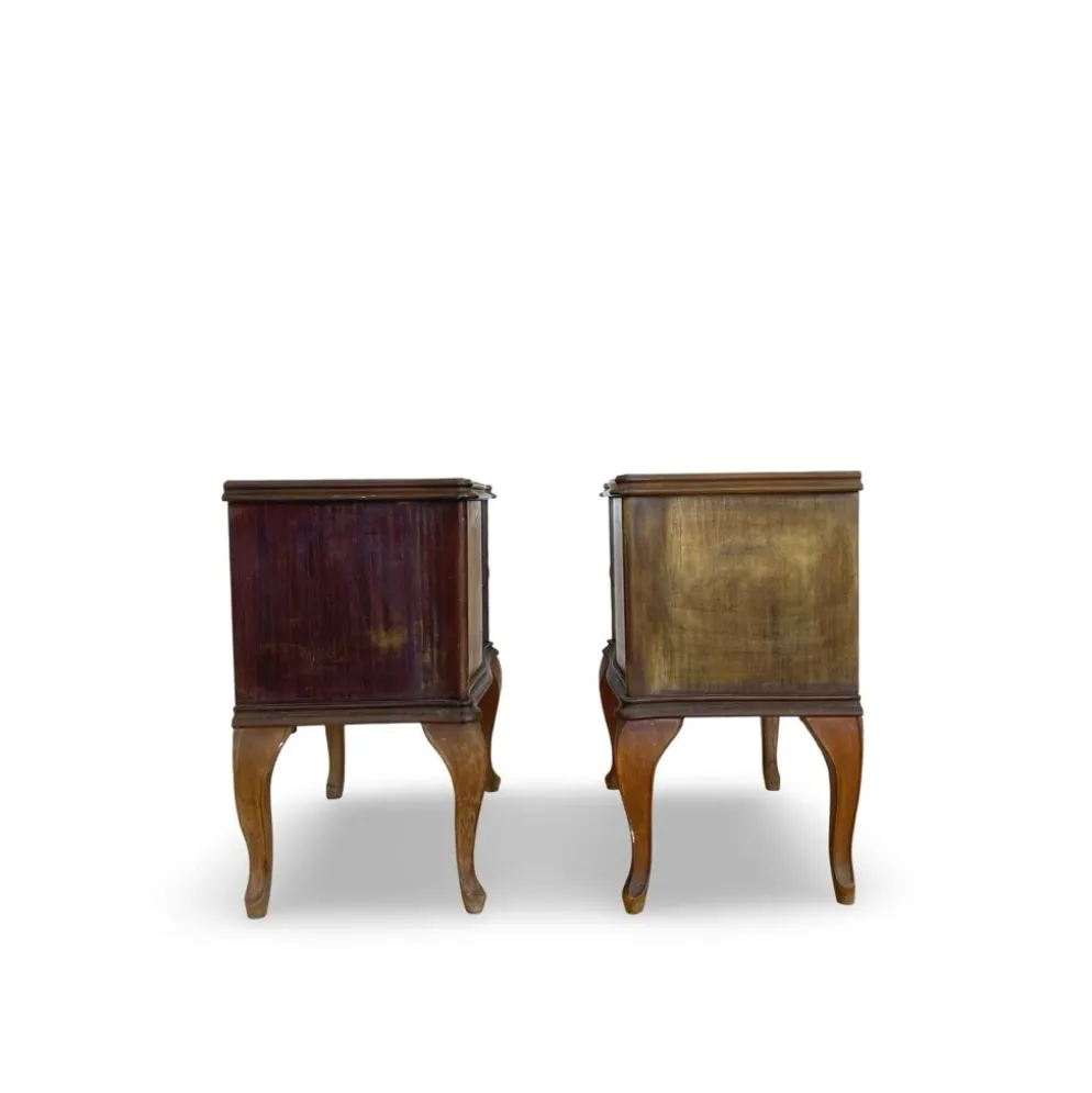 Tables de chevet/commodes Chippendale italiennes, années 1940/1950.