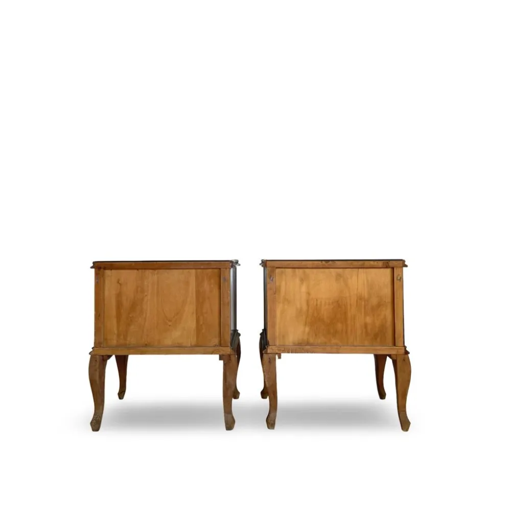 Tables de chevet/commodes Chippendale italiennes, années 1940/1950.