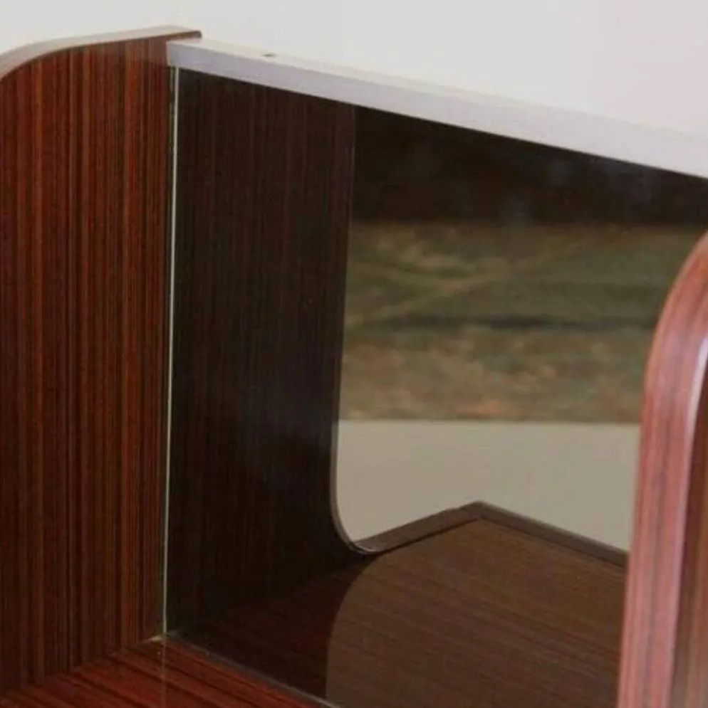 Tables de chevet en bois vintage italien de style mid-century modern, vers 1970