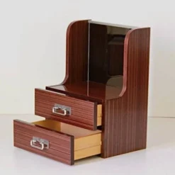 Tables de chevet en bois vintage italien de style mid-century modern, vers 1970