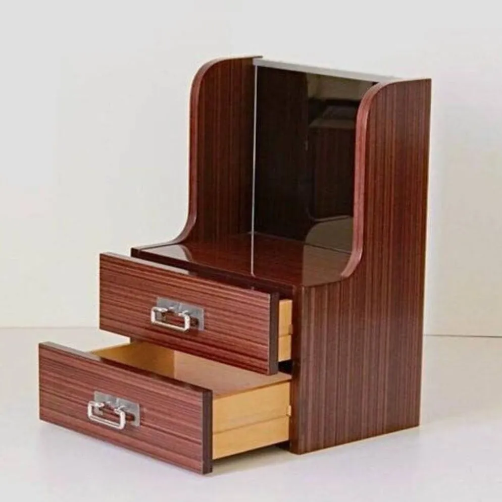 Tables de chevet en bois vintage italien de style mid-century modern, vers 1970