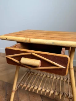 Tables de chevet en rotin dans le goût de Audoux Minet