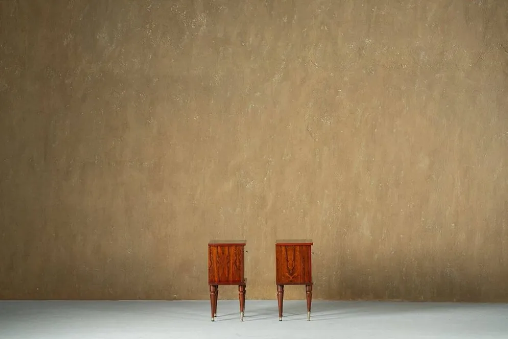 Tables de chevet vintage, ensemble de 2, Italie années 1970