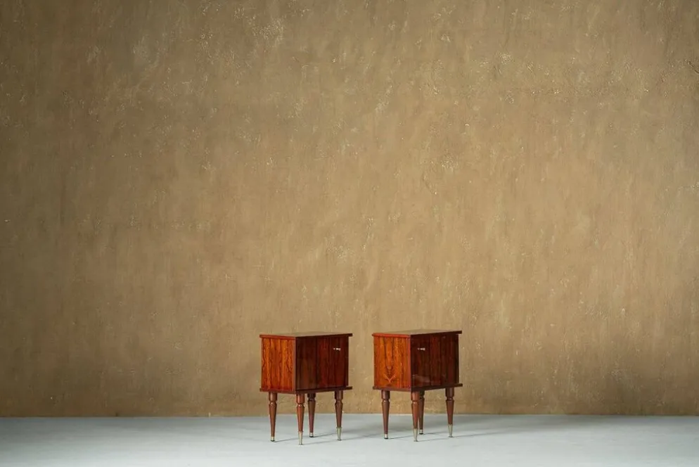 Tables de chevet vintage, ensemble de 2, Italie années 1970