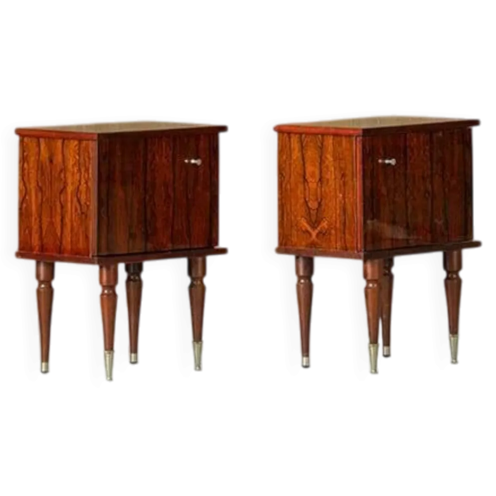 Tables de chevet vintage, ensemble de 2, Italie années 1970