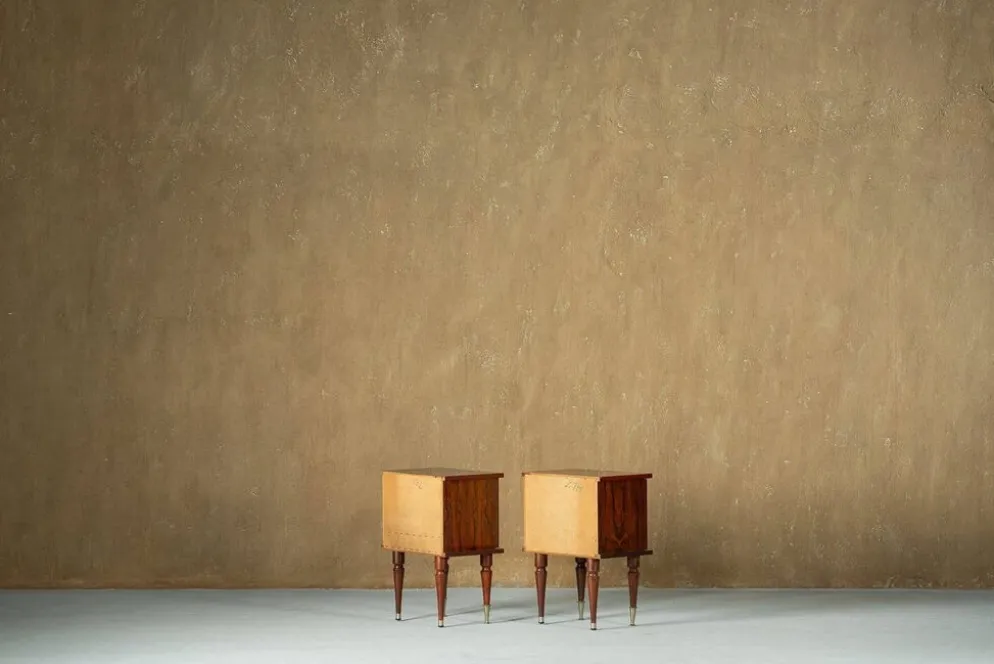 Tables de chevet vintage, ensemble de 2, Italie années 1970