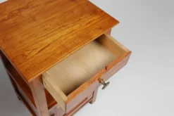 Tables de nuit Art Déco en bois, France, années 1940, ensemble de 2