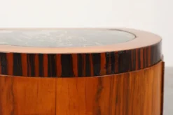 Tables de nuit Art Déco en noyer et marbre, Italie années 1920