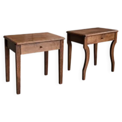 2 tables de nuit assorties / tables d'appoint / années 1980