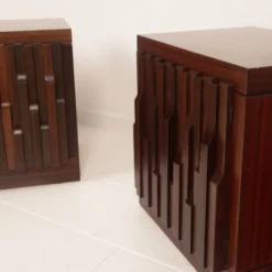 Tables de nuit en bois de padouk Gaetano Frigerio du milieu du siècle par Frigerio