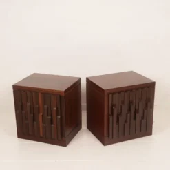 Tables de nuit en bois de padouk Gaetano Frigerio du milieu du siècle par Frigerio