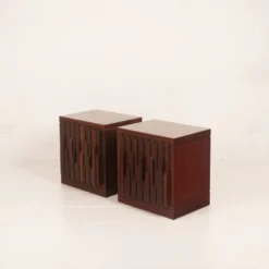 Tables de nuit en bois de padouk Gaetano Frigerio du milieu du siècle par Frigerio