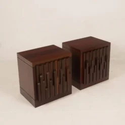 Tables de nuit en bois de padouk Gaetano Frigerio du milieu du siècle par Frigerio