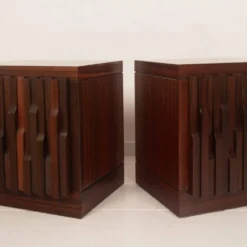 Tables de nuit en bois de padouk Gaetano Frigerio du milieu du siècle par Frigerio