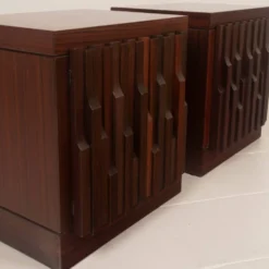 Tables de nuit en bois de padouk Gaetano Frigerio du milieu du siècle par Frigerio
