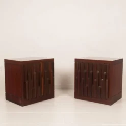 Tables de nuit en bois de padouk Gaetano Frigerio du milieu du siècle par Frigerio