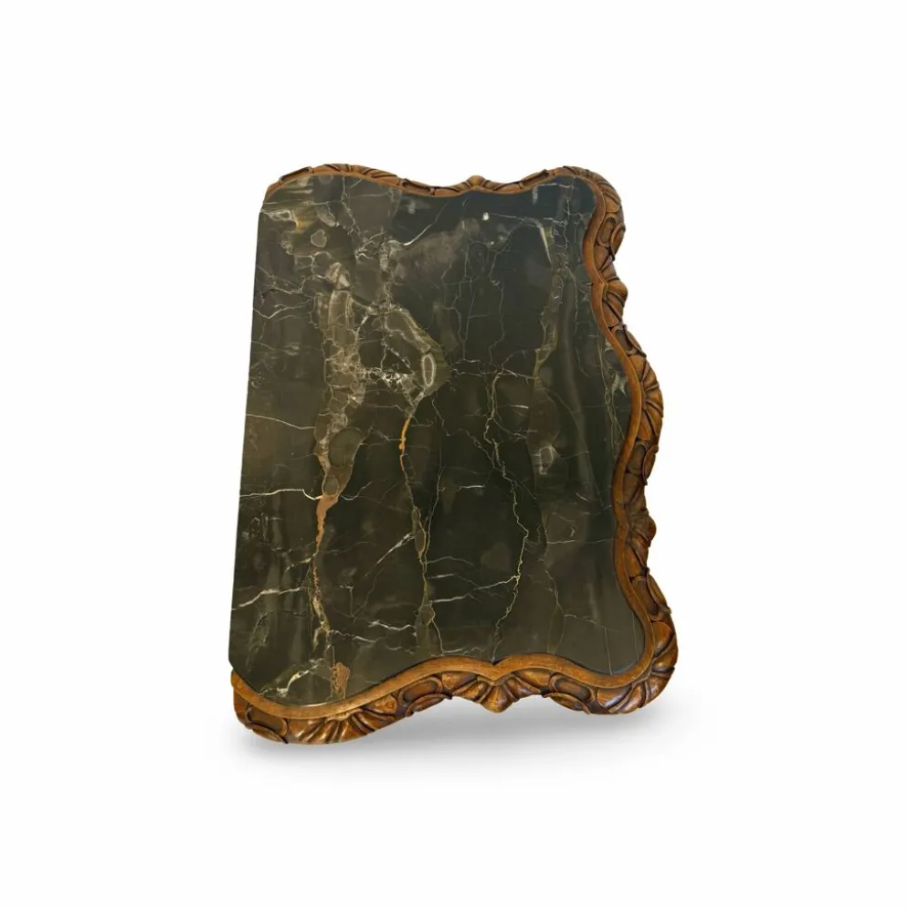 Tables de nuit serpentine en noyer Art déco, années 1920