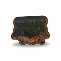 Tables de nuit serpentine en noyer Art déco, années 1920