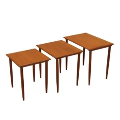 Tables en teck, design danois, années 1970, fabriqué au Danemark