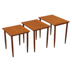 Tables en teck, design danois, années 1970, fabriqué au Danemark