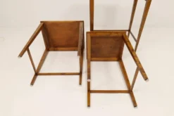 Tables gigognes Art déco en acajou et bouleau teinté, NK Suède, années 1940