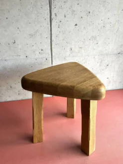 Tables gigognes brutalistes vintage en bois massif