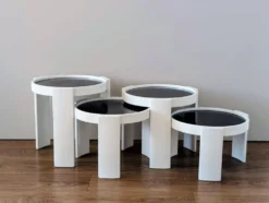 4 tables gigognes Cassina 780 Gianfranco Frattini, années 1960