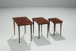 3 tables gigognes danoises en palissandre, Danemark, 1960