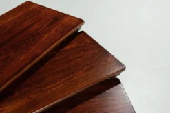 3 tables gigognes danoises en palissandre, Danemark, 1960