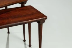 3 tables gigognes danoises en palissandre, Danemark, 1960