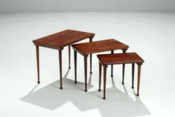 3 tables gigognes danoises en palissandre, Danemark, 1960
