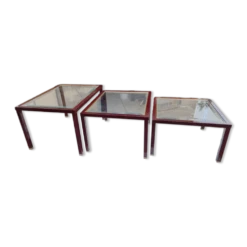 3 tables gigognes design des années 70/80
