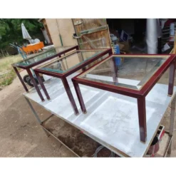 3 tables gigognes design des années 70/80